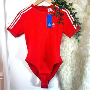 NWT Adidas Red Trefoil Bodysuit